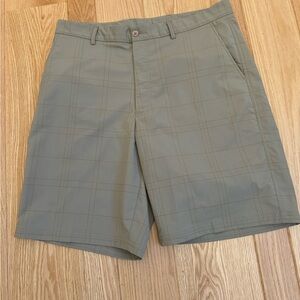 Men’s Line Cypress Pebble Beach Flat Front Golf Shorts Tan Size 36